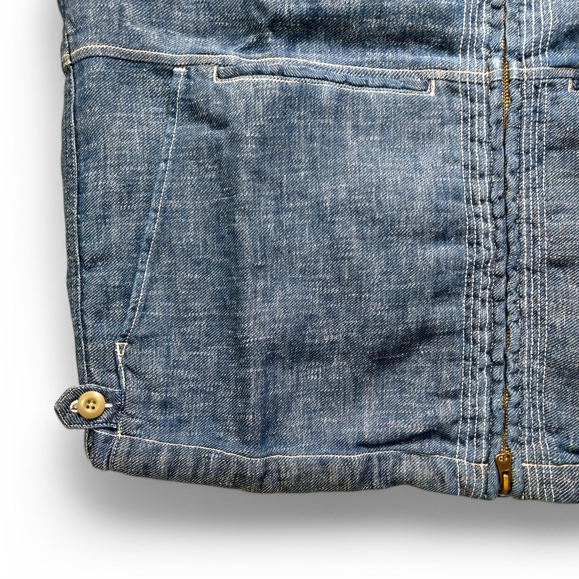 コットンハウスアヤ デニム ジャケット フード ポケット ボタン インディゴ Forty Fine Clothing/MODEL WT/A（フォーティファイン